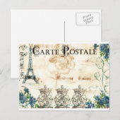 Carte postale Tour Eiffel vintage (Devant / Derrière)