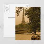 Carte Postale Tour Eiffel vintage (Devant / Derrière)