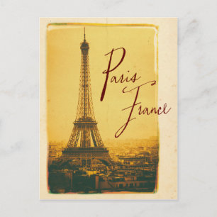 Carte Postale tour eiffel vintage