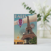 Carte Postale Tour Eiffel vintage - 18x24 (Debout devant)