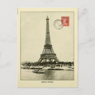 Carte Postale Tour Eiffel vintage à Paris France