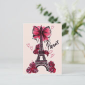 Carte Postale Tour Eiffel Vintage Français (Debout devant)