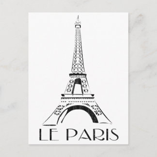 Carte Postale tour eiffel vintage le paris