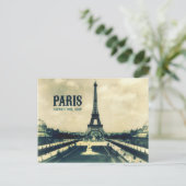Carte Postale Tour Eiffel vintage, Paris, 1889 (Debout devant)