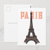 Carte Postale Tour Eiffel vintage Paris Europe (Devant / Derrière)
