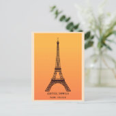 Carte Postale Tour Eiffel vintage Paris France (Debout devant)
