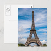 Carte Postale Tour Eiffel Voyage à Paris (Devant / Derrière)