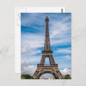 Carte Postale Tour Eiffel Voyage Paris (Devant / Derrière)