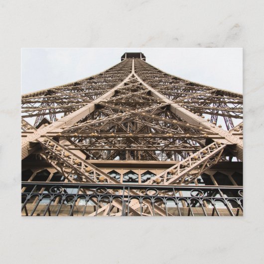 Carte Postale Tour Eiffel vue d'en bas : ferronnerie parisienne  (Devant)