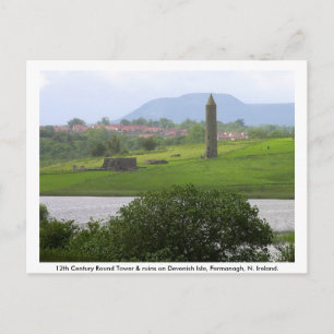 Carte Postale Tour et ruines monastiques, île Devenish