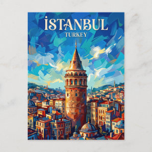 Carte Postale Tour Galata Turquie
