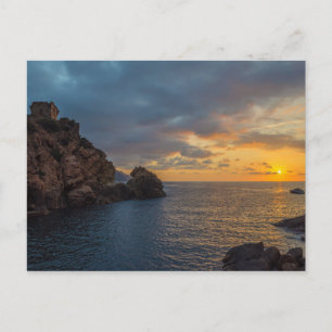 Carte Postale Tour génoise à Porto Sunset Ota Corse France