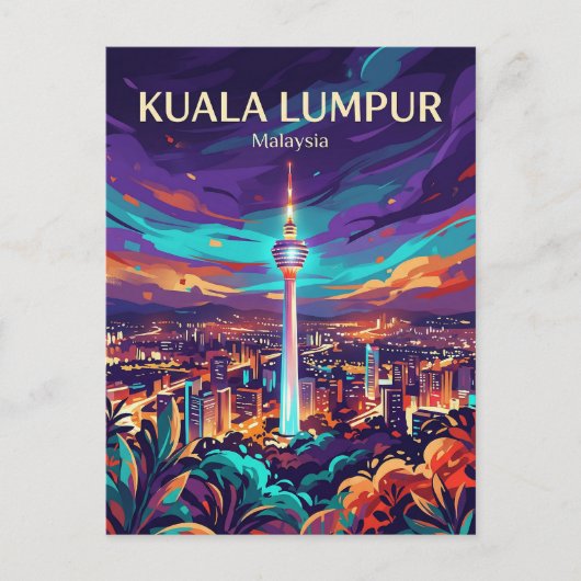 Carte Postale Tour KL Malaisie (Devant)