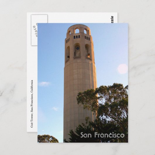 Carte Postale tour lillian coit (Devant / Derrière)