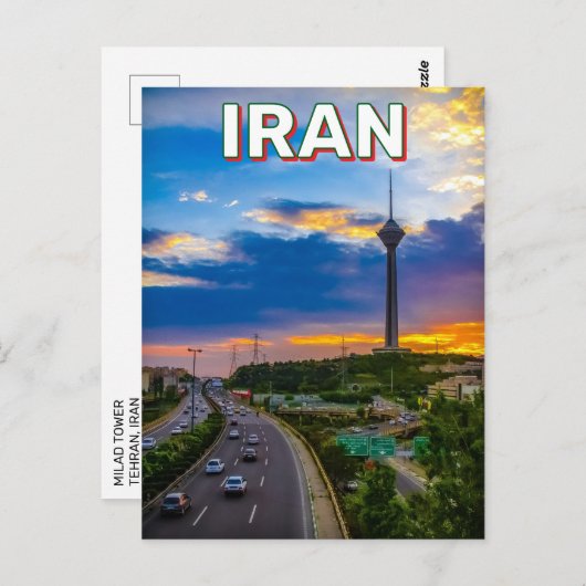 Carte Postale Tour Milad À Téhéran, Iran (Devant / Derrière)