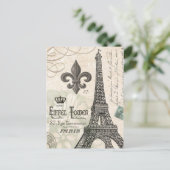 Carte Postale Tour moderne d'Eiffel (Debout devant)