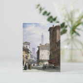 Carte Postale Tour penchée, Bologne (Debout devant)