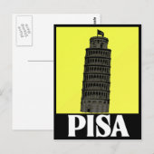 Carte Postale Tour penchée de Pisa Postcard Design (Devant / Derrière)