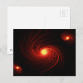 Carte Postale Tourbillon abstrait rouge (Devant / Derrière)