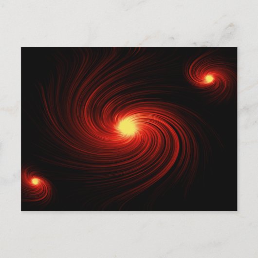 Carte Postale Tourbillon abstrait rouge (Devant)