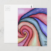 Carte Postale Tourbillon d'aquarelle (Devant / Derrière)