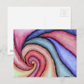Carte Postale Tourbillon d'aquarelle (Devant / Derrière)