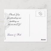 Carte Postale tourbillon rousse lovebirds mod mariage Merci (Dos)