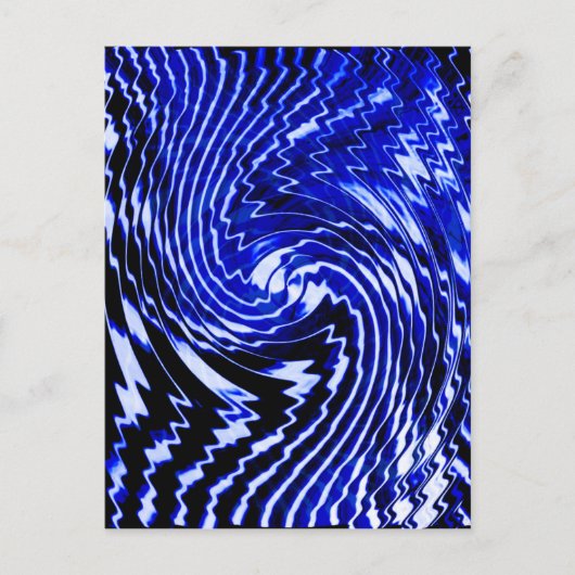 Carte Postale Tourbillon Zèbre Bleu (Devant)