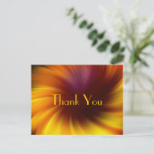 Carte Postale Tourbillons Brun Jaune Art Abstrait Merci  (Debout devant)