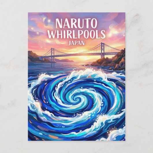 Carte Postale Tourbillons de Naruto Japon (Devant)