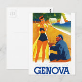 Carte Postale Tourisme vintage de Gênes Italie (Devant / Derrière)