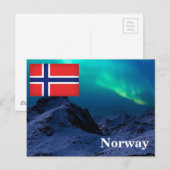 Carte Postale Tourisme vintage en Norvège (Devant / Derrière)