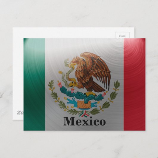 Carte Postale Tourisme vintage Mexique Drapeau (Devant / Derrière)