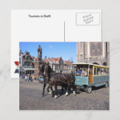 Carte Postale Touristes à Delft (Devant / Derrière)