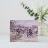 Carte Postale Touristes À Vélo (Debout devant)