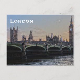 Carte postale touristique de voyage à Londres vint