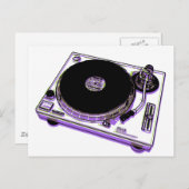 Carte Postale Tourne-disque (Devant / Derrière)
