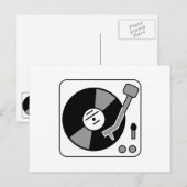 Carte Postale Tourne-disque (Devant / Derrière)
