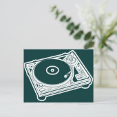 Carte Postale Tourne-disque de la vieille école (Debout devant)