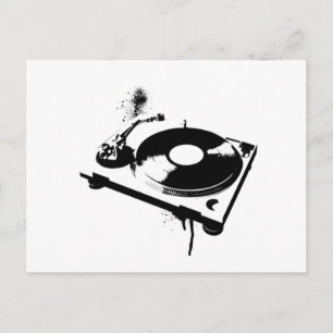 Carte postale Tourne-disque Deejay DJ   Cadeaux de