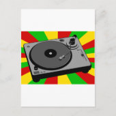 Carte Postale Tourne-disque Rasta (Devant)