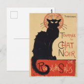 Carte Postale Tournée du Chat Noir  (Devant / Derrière)
