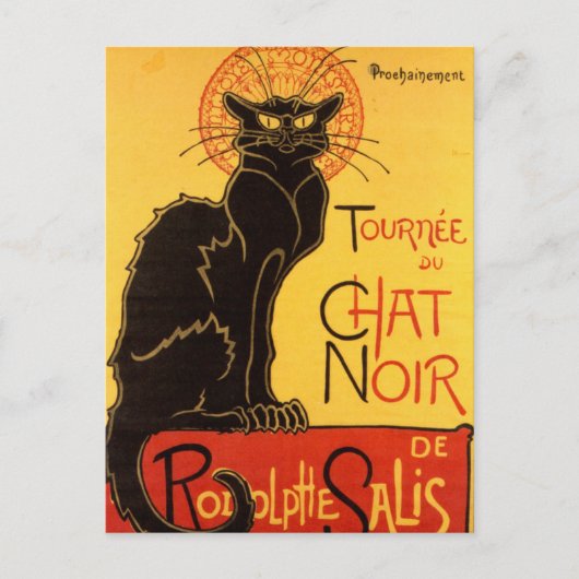 Carte Postale Tournée du Chat Noir - poster vintage (Devant)