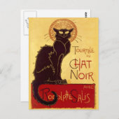 Carte Postale Tournée du Conversation Noir, Théophile Steinlen (Devant / Derrière)