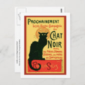 Carte Postale Tournée du Conversation Noir, Theophile Steinlen (Devant / Derrière)