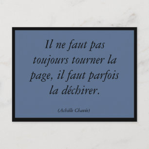 Carte Postale Tourner la page