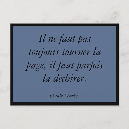 Carte Postale Tourner la page (Devant)