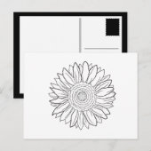 Carte Postale tournesol (Devant / Derrière)