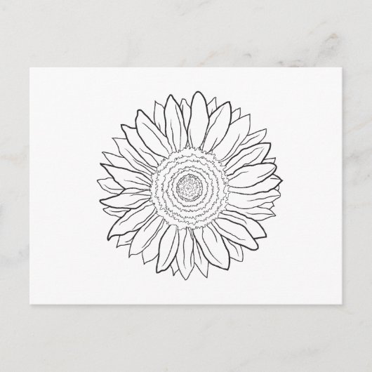Carte Postale tournesol (Devant)