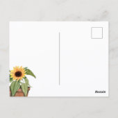 Carte Postale Tournesol à l'aquarelle (Dos)
